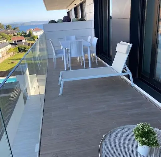 Precioso Con Terraza Y Piscina En Portonovo-sanxenxo Διαμέρισμα